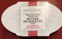 Mängden socker i Beurre de baratte salé au piment d’espelette