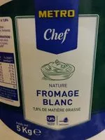 Mängden socker i Fromage blanc nature 7.8% de matière grasse