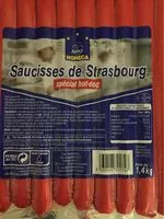 Mängden socker i Saucisses de Strasbourg Spécial Hot-Dog