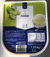 Mängden socker i Sorbet Pomme