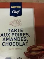 Mängden socker i tarte aux poires, amandes, chocolat