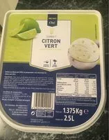 Mängden socker i Sorbet Citron Vert