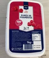 Mängden socker i Purée de framboise