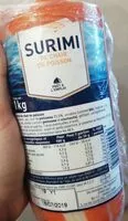 Mängden socker i Surimi de chair de poisson