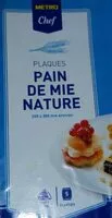 Mängden socker i Plaques de pain de mie nature