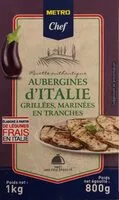 Mängden socker i Aubergines d'Italie, grillées, marinées en tranches