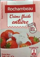 Mängden socker i Crème fluide entière