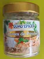 Mängden socker i Rillettes de Poulet
