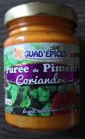 Mängden socker i Purée de piment coriandre