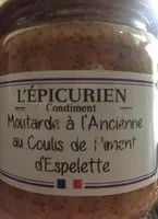 Mängden socker i Moutarde à l'ancienne au coulis de piment d'espelette