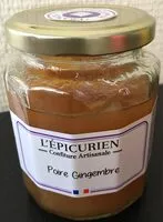 Mängden socker i Confiture artisanale poire gingembre