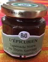 Mängden socker i Tapenade Noire au Thym Sauvage