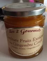Mängden socker i Confiture fruits exotiques au gingembre confit