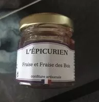 Mängden socker i confiture artisanale fraise et fraise des bois