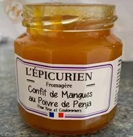 Mängden socker i Confit de Mangues au Poivre de Penja