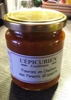 Mängden socker i Poivrons en chutney aux piments d espelette