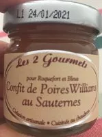 Mängden socker i Confit de Poires Williams au Sauterne