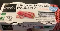 Mängden socker i Yaourt brassé à la rhubarbe
