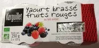 Mängden socker i Yaourt brassé fruits rouges