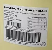 Mängden socker i Choucroute Cuite au Vin Blanc