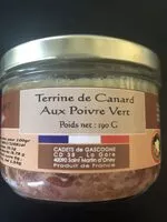 Mängden socker i Terrine Canard poivre vert