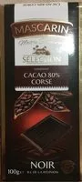 Mängden socker i Fondant cacao 80% corsé