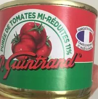 Mängden socker i Puree de tomates mi reduites 11%