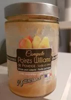 Mängden socker i Compote Poires Williams de Provence