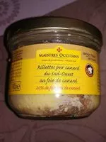 Mängden socker i Rillettes pur canard du sud ouest au foie gras