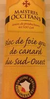 Mängden socker i Maistres Occitans bloc de foie gras de canard