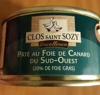 Mängden socker i Pâté au Foie de Canard du Sud-Ouest
