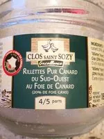 Mängden socker i Rillettes Pur Cannard du Sud-Ouest au Foie de Canard