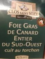 Mängden socker i Foie gras de canard entier du Sud-Ouest