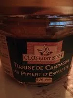 Mängden socker i Terrine de campagne au piment d'espelette