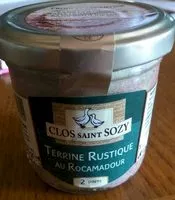 Mängden socker i Terrine Rustique Au Rocamadour Clos Saint Sozy
