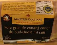 Mängden socker i Foie gras de canard entier du sud ouest mi cuit