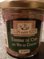 Mängden socker i Terrine de cerf au vin de Cahors