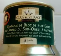 Mängden socker i Fantaisie de Bloc de Foie Gras