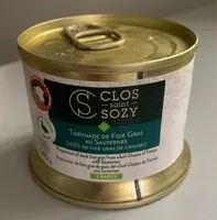 Mängden socker i Tartinade de foie gras au sauterne