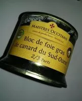 Mängden socker i Bloc de foie gras de canard du Sud-Ouest