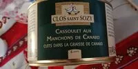 Mängden socker i Cassoulet aux manchons de canard