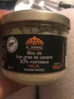 Mängden socker i Bloc de foie gras de canard