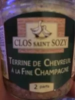 Mängden socker i Terrine de chevreuil a la fine champagne