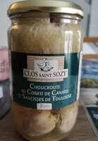 Mängden socker i Choucroute au confit de canard et saucisses de Toulouse