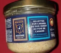 Mängden socker i Rillettes pur canard du Sud-Ouest au foie de canard
