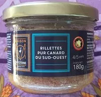 Mängden socker i Rillettes de canard du sud ouest