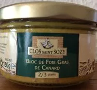 Mängden socker i Bloc De Foie Gras De Canard