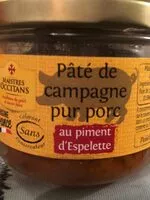 Mängden socker i Pate de campagne pur porc
