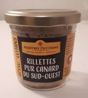 Mängden socker i Rillettes pur canard du sud-ouest