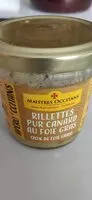 Mängden socker i Rillettes pur canard au foie gras